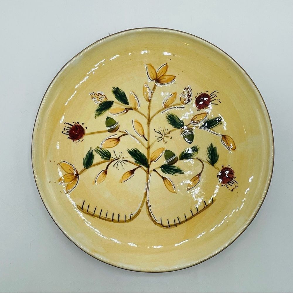 Pottery Barn Ceramic Tree of Life Dessert Plate